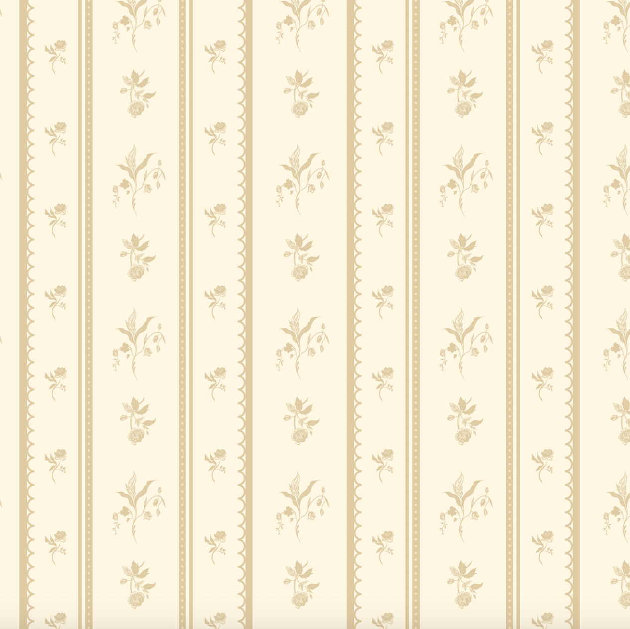 Lottie Striped Wallpaper in Beige Cream Muted-Green and Mauve