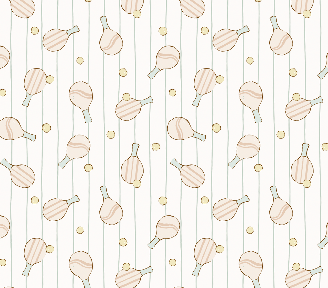 Ace Geometric Wallpaper in Mint Green, Pale Peach, and White