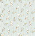 Ace Geometric Wallpaper in Mint Green, Pale Peach, and White