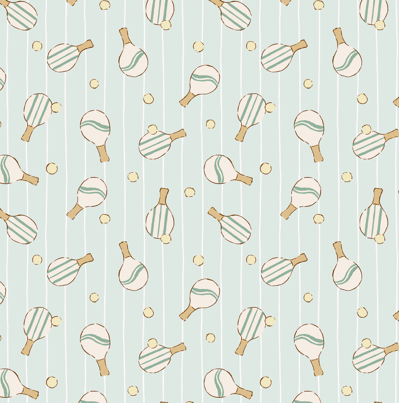 Ace Geometric Wallpaper in Mint Green, Pale Peach, and White