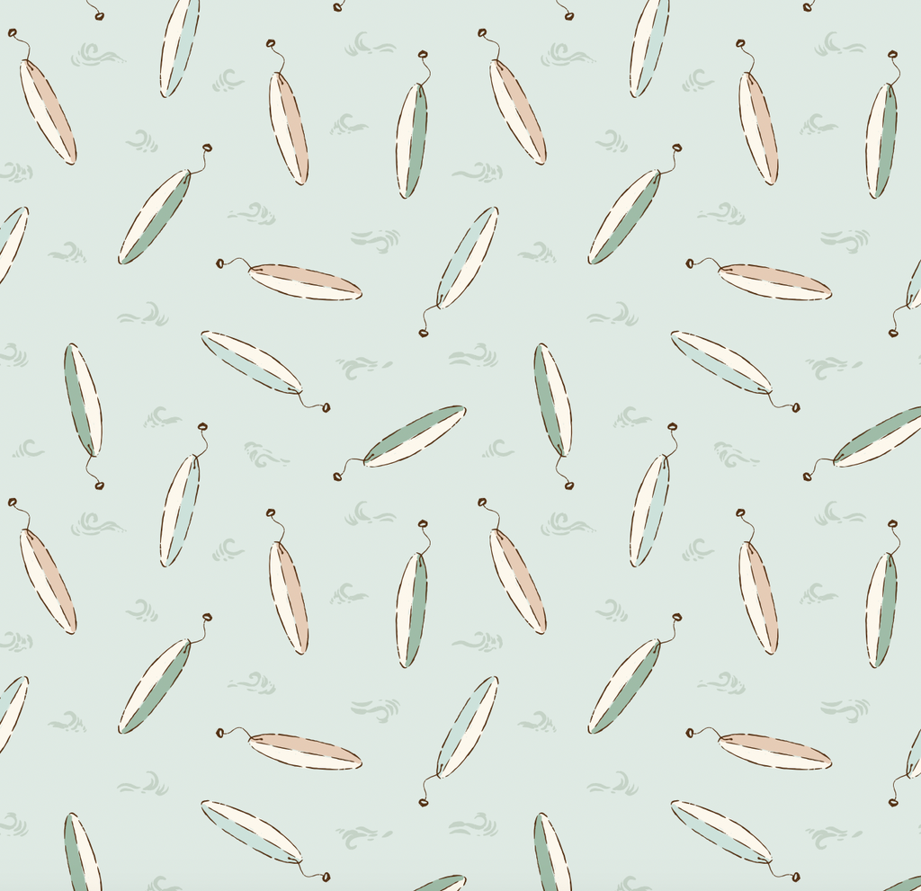 Brody Wallpaper: Mint Green, Tan & Cream Coastal Nautical