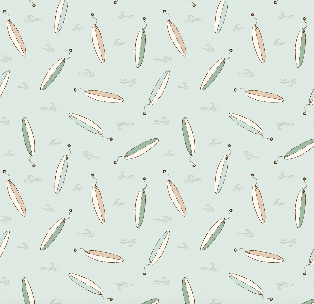 Brody Wallpaper: Mint Green, Tan & Cream Coastal Nautical