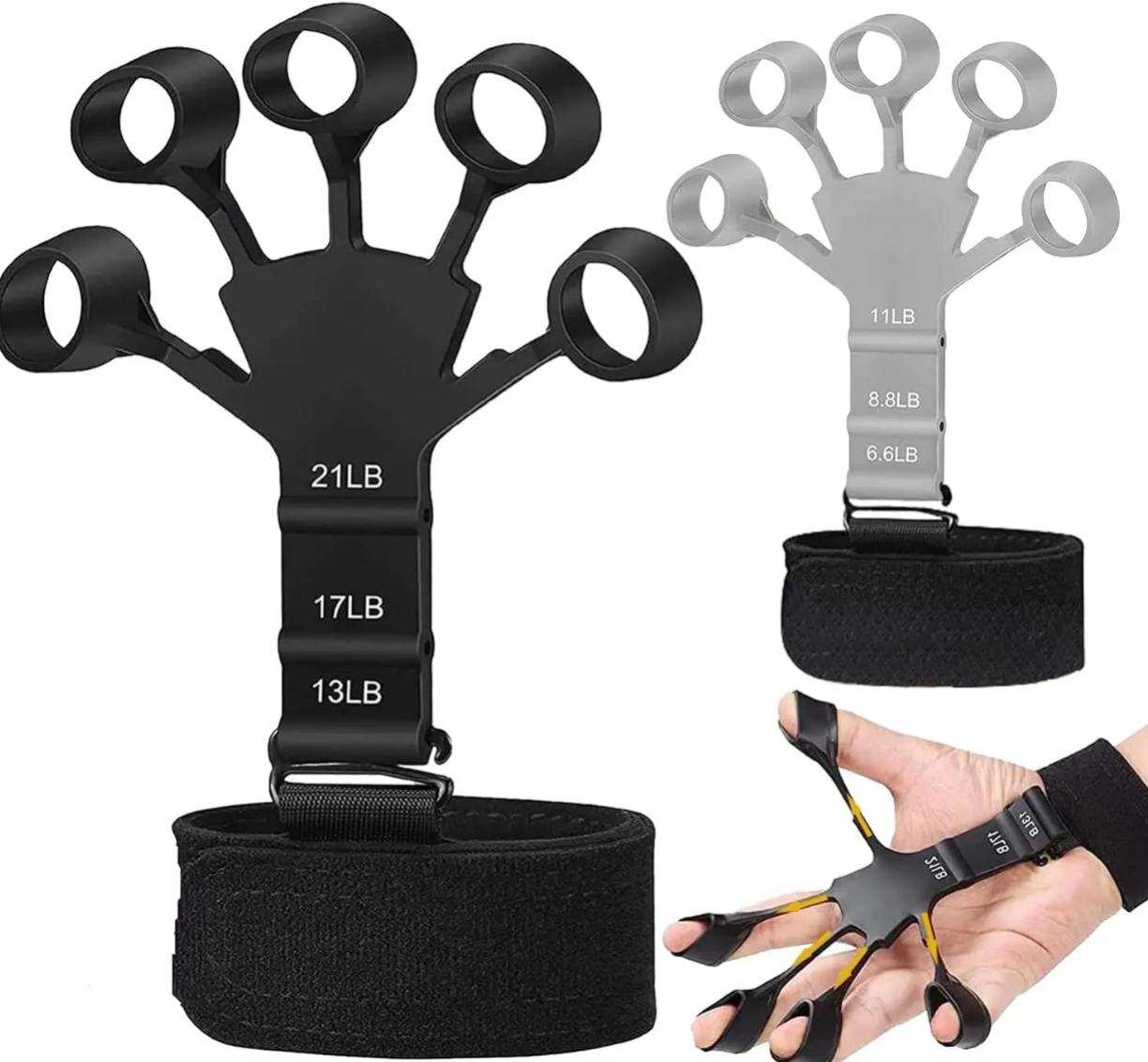 Finger Strengthener with 6 Resistance Levels –  Grip Strength Trainer &amp; Hand Exerciser for Fingers, Wrists, and Forearms (Copy) (Copy)