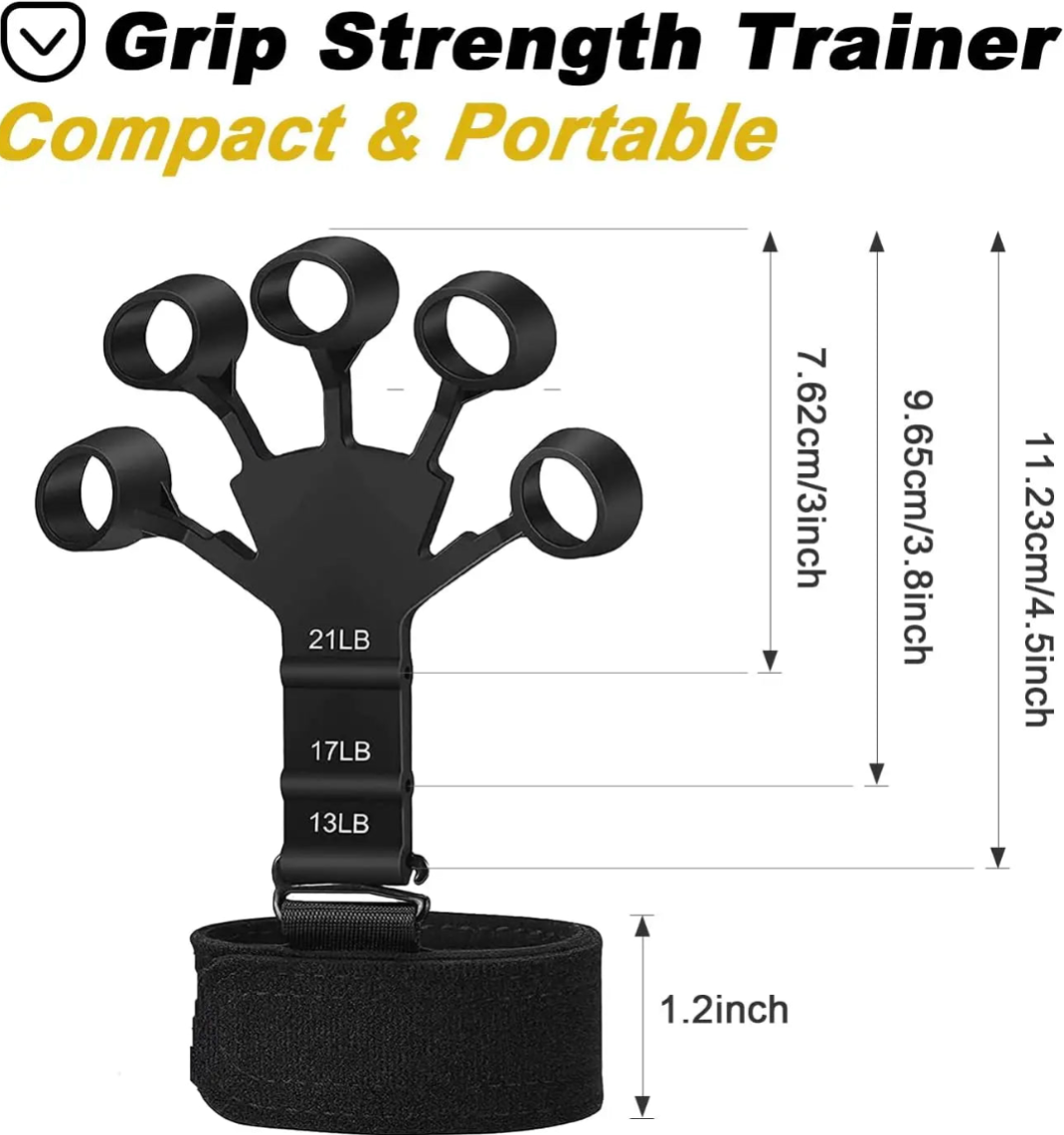 Finger Strengthener with 6 Resistance Levels –  Grip Strength Trainer &amp; Hand Exerciser for Fingers, Wrists, and Forearms (Copy) (Copy)