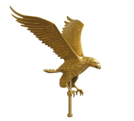 Gold Aluminum Flying Eagles for Exterior Flagpoles