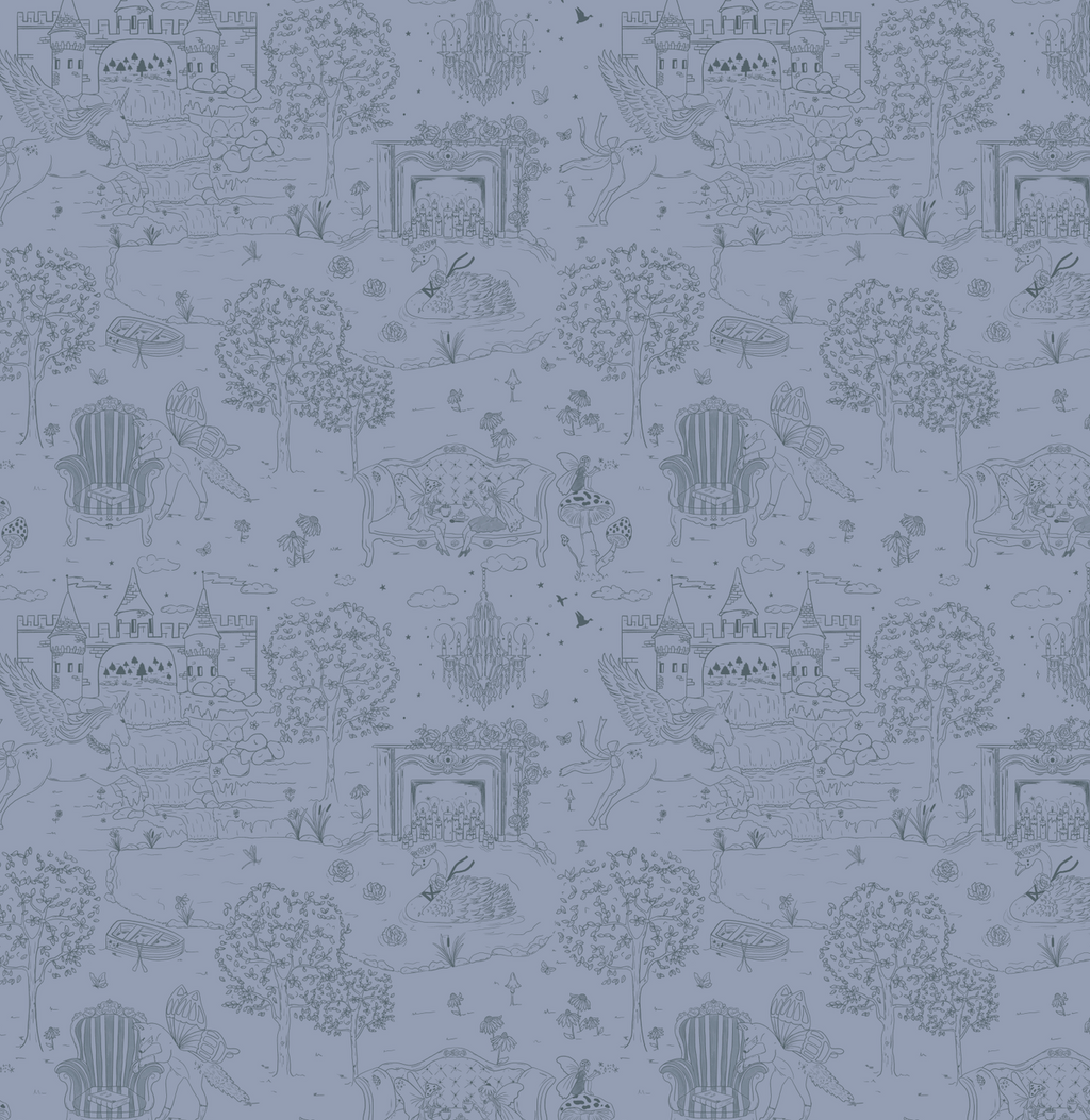 Ginny Whimsical Wallpaper in Pink, Blue, and Green