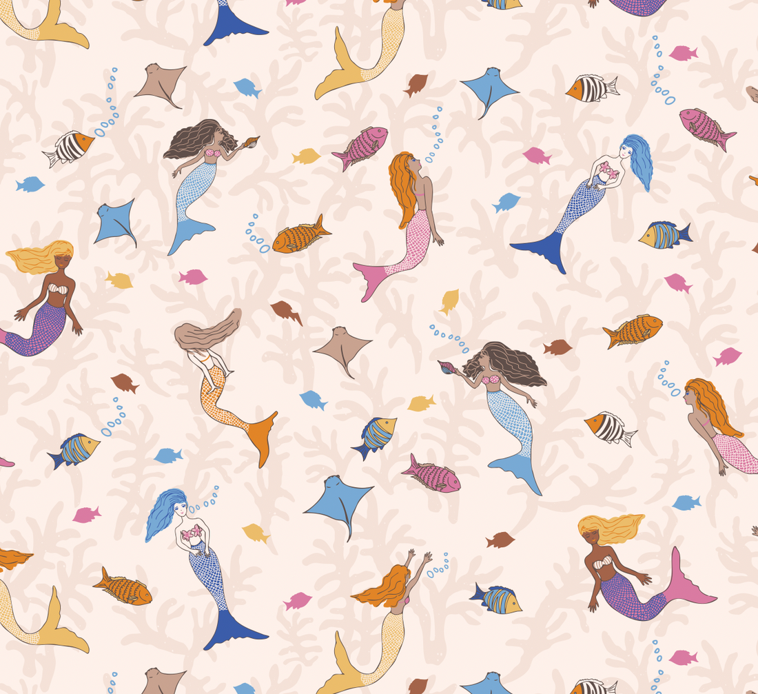 Aqua Wallpaper by Jun Shu Create - Removable Peel and Stick Decor