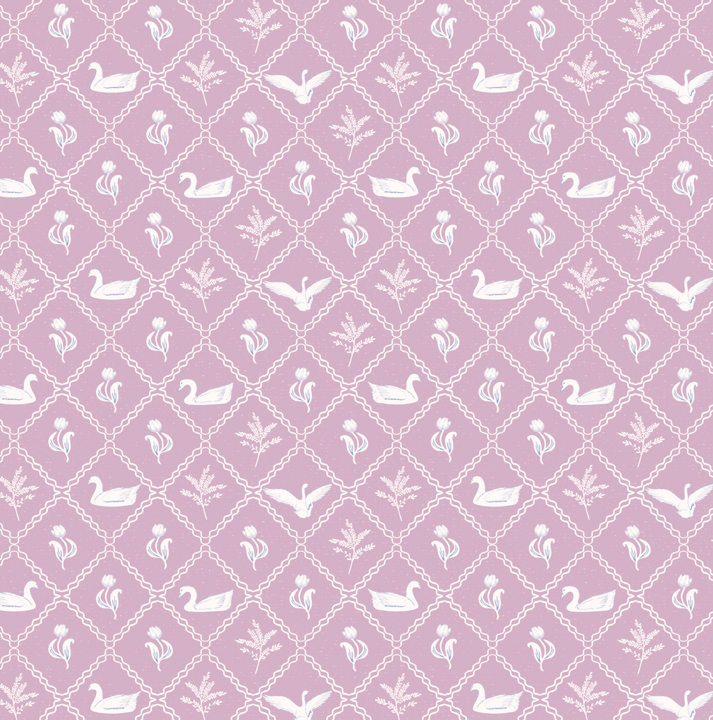 Lillie Wallpaper – Romantic Pink and White Cottagecore Print