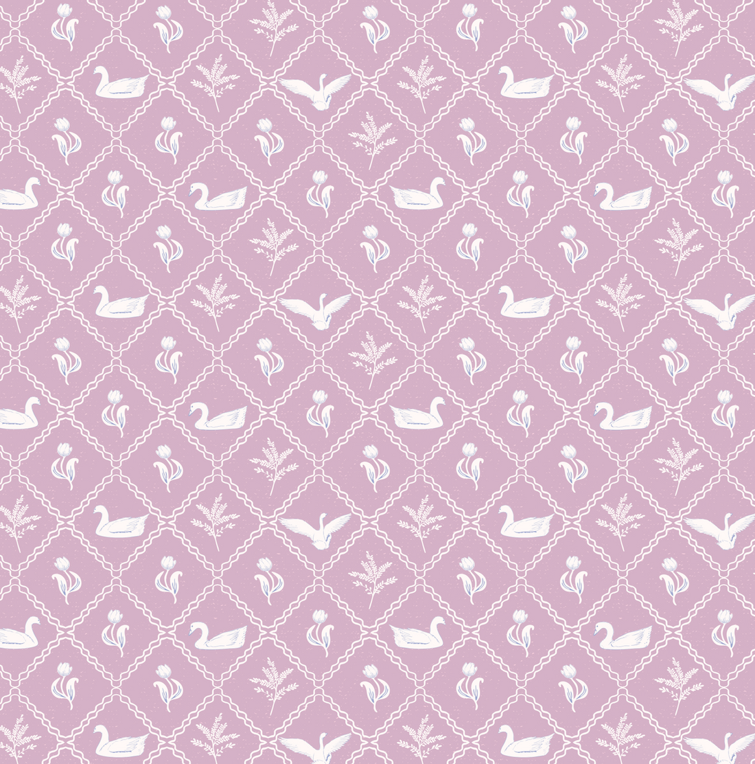 Lillie Wallpaper – Romantic Pink and White Cottagecore Print
