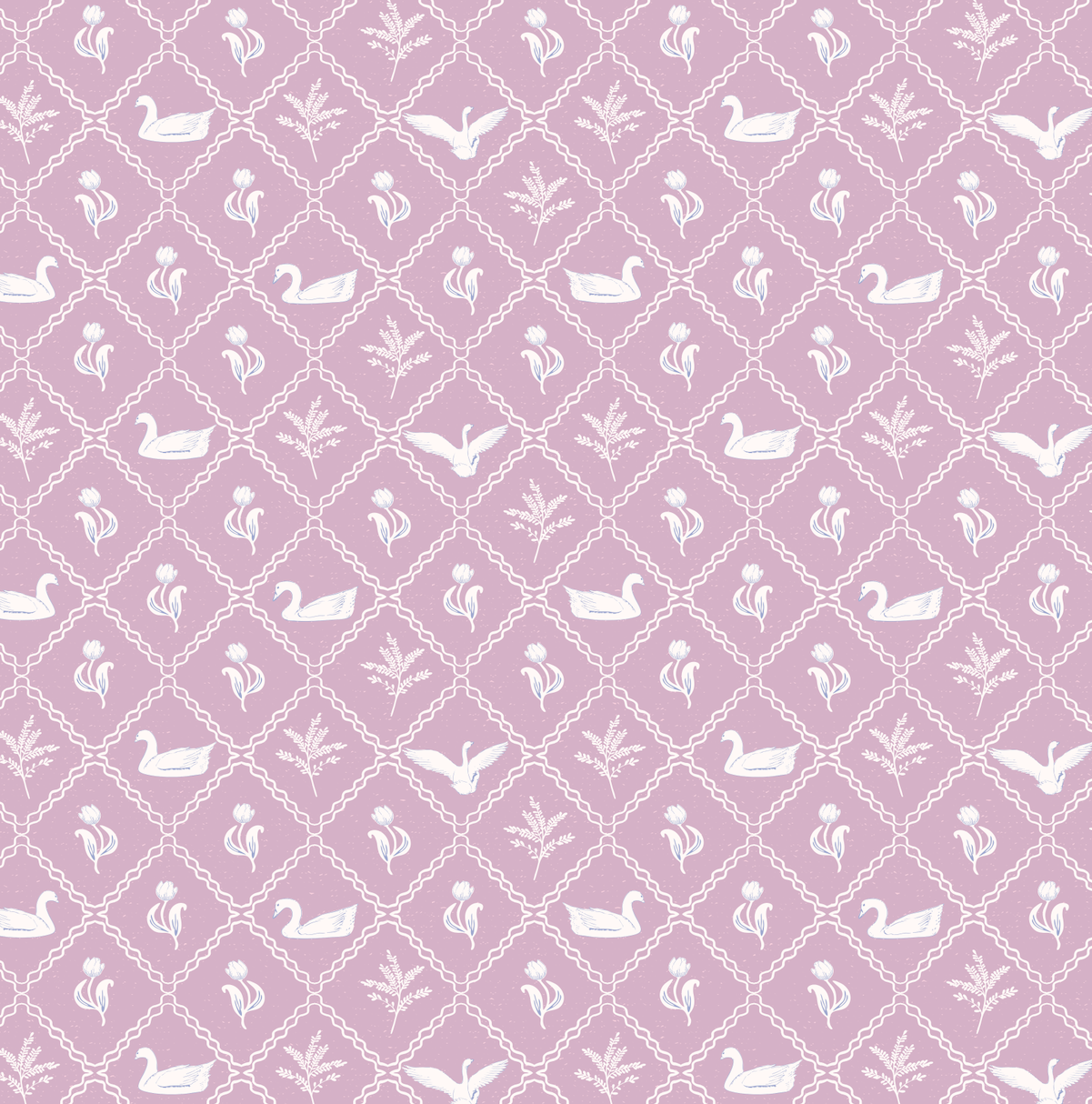 Lillie Wallpaper – Romantic Pink and White Cottagecore Print
