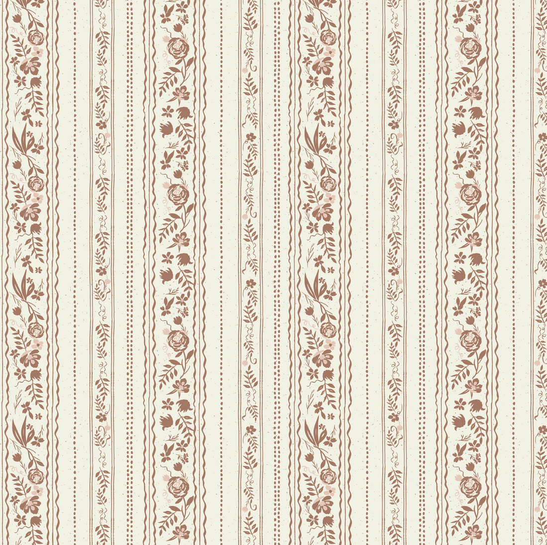 Hallam Striped Removable Wallpaper in Beige and Brown