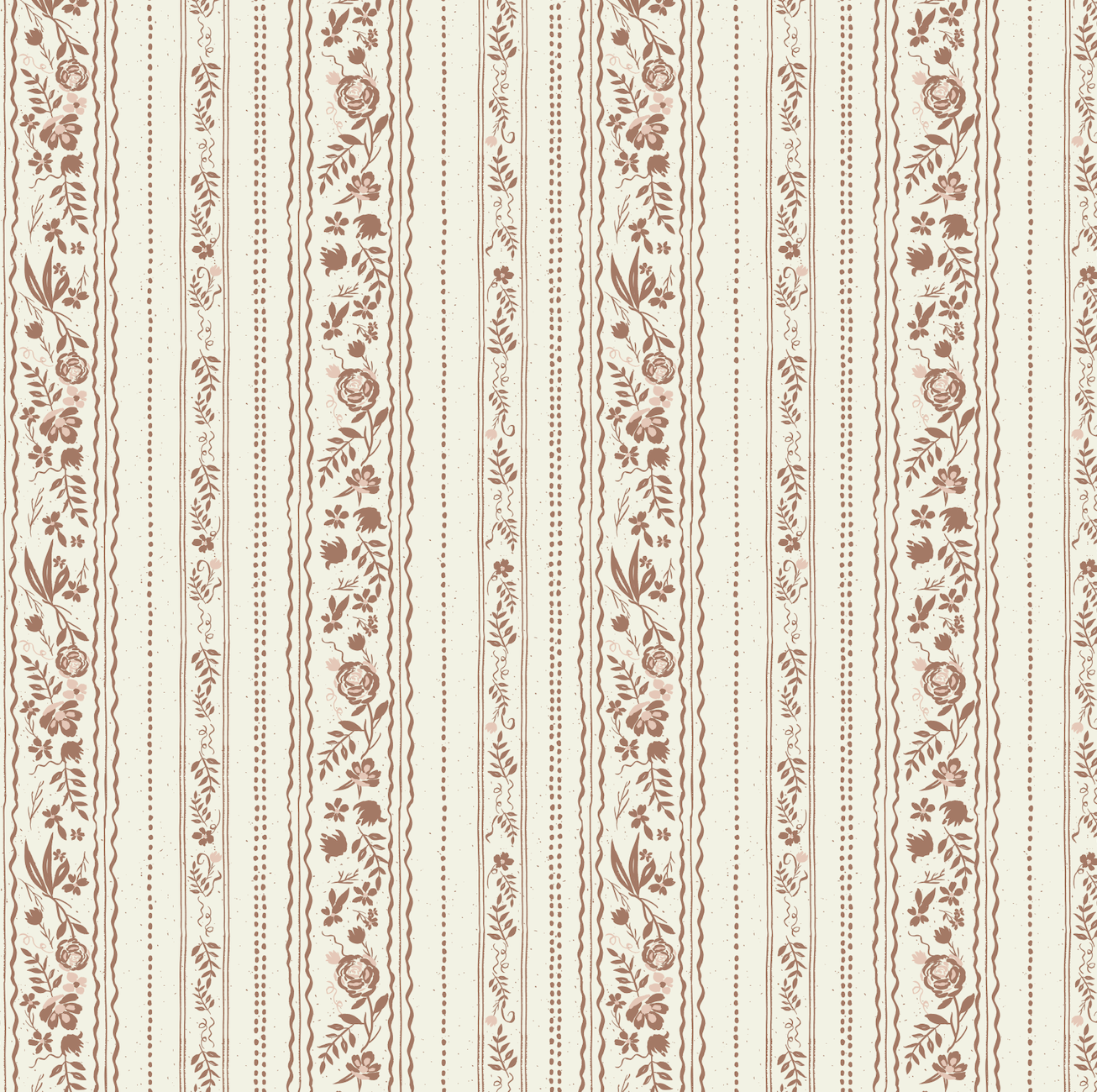 Hallam Striped Removable Wallpaper in Beige and Brown