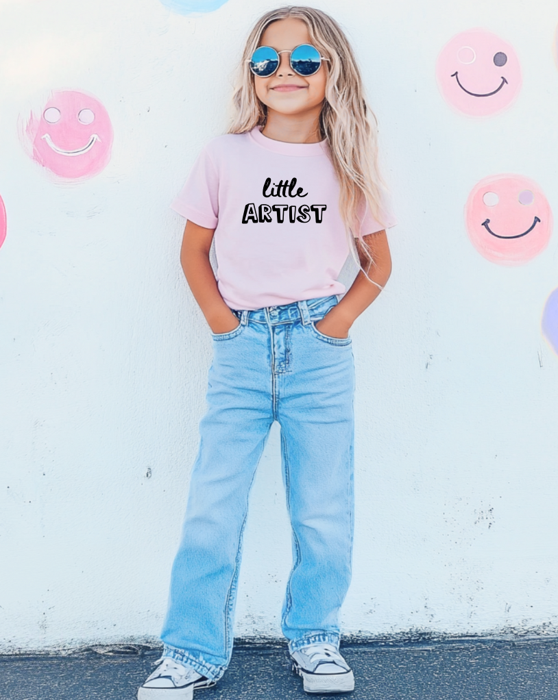 Little Artist Kids Graphic Cotton Tee for School and Play