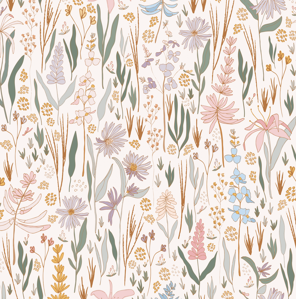 Rey Bohemian Floral Removable Wallpaper for Modern Farmhouse