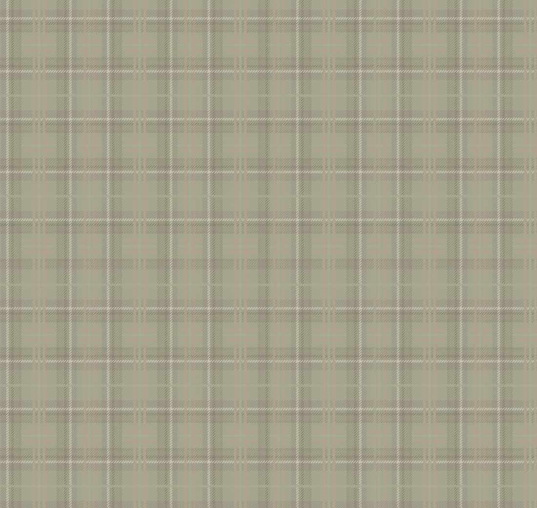 Brewer Plaid Wallpaper - Traditional Sage-Green & Cream