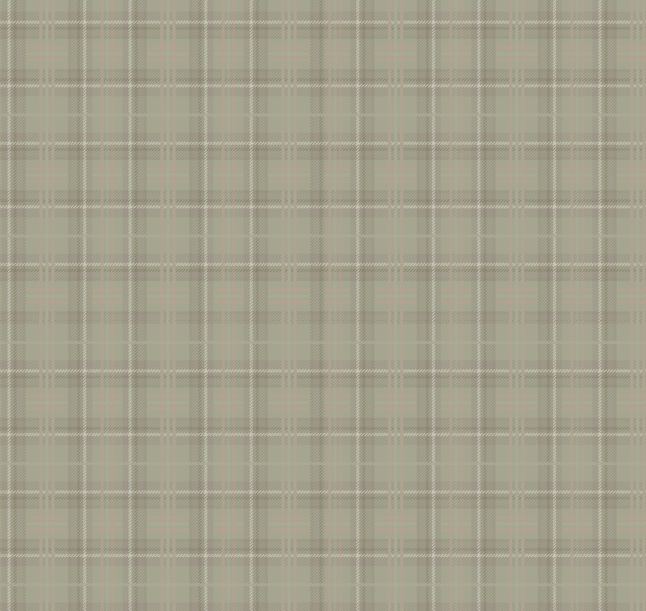 Brewer Plaid Wallpaper - Traditional Sage-Green & Cream