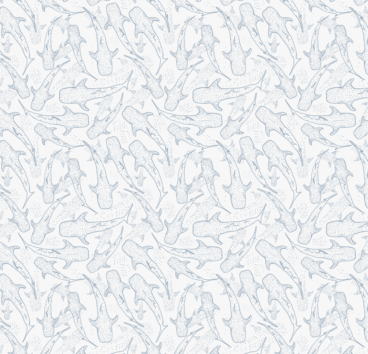 Blue Pink and White Whimsical Animal Print Wallpaper
