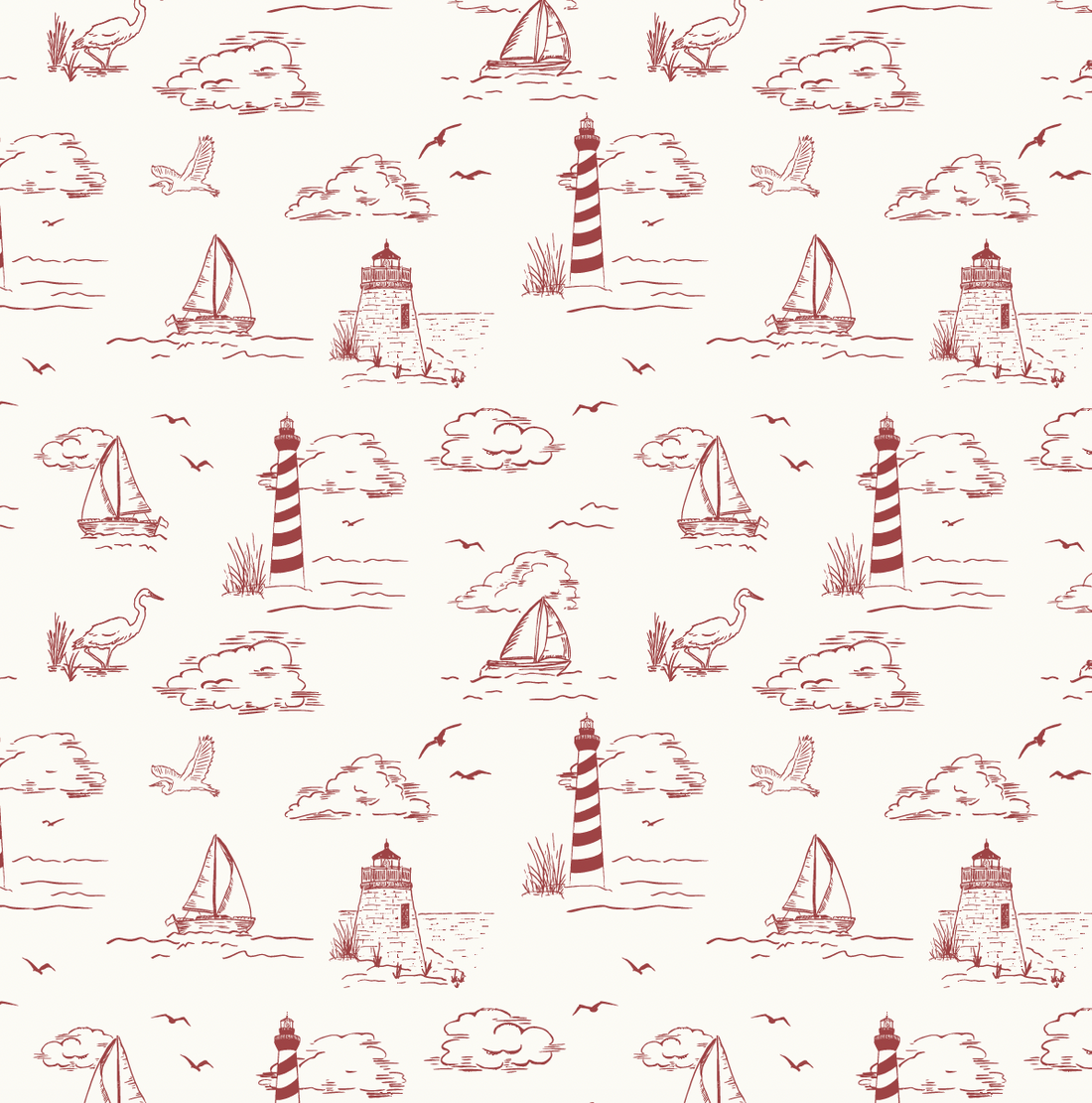 Brant Coastal Wallpaper - Traditional Nautical Design