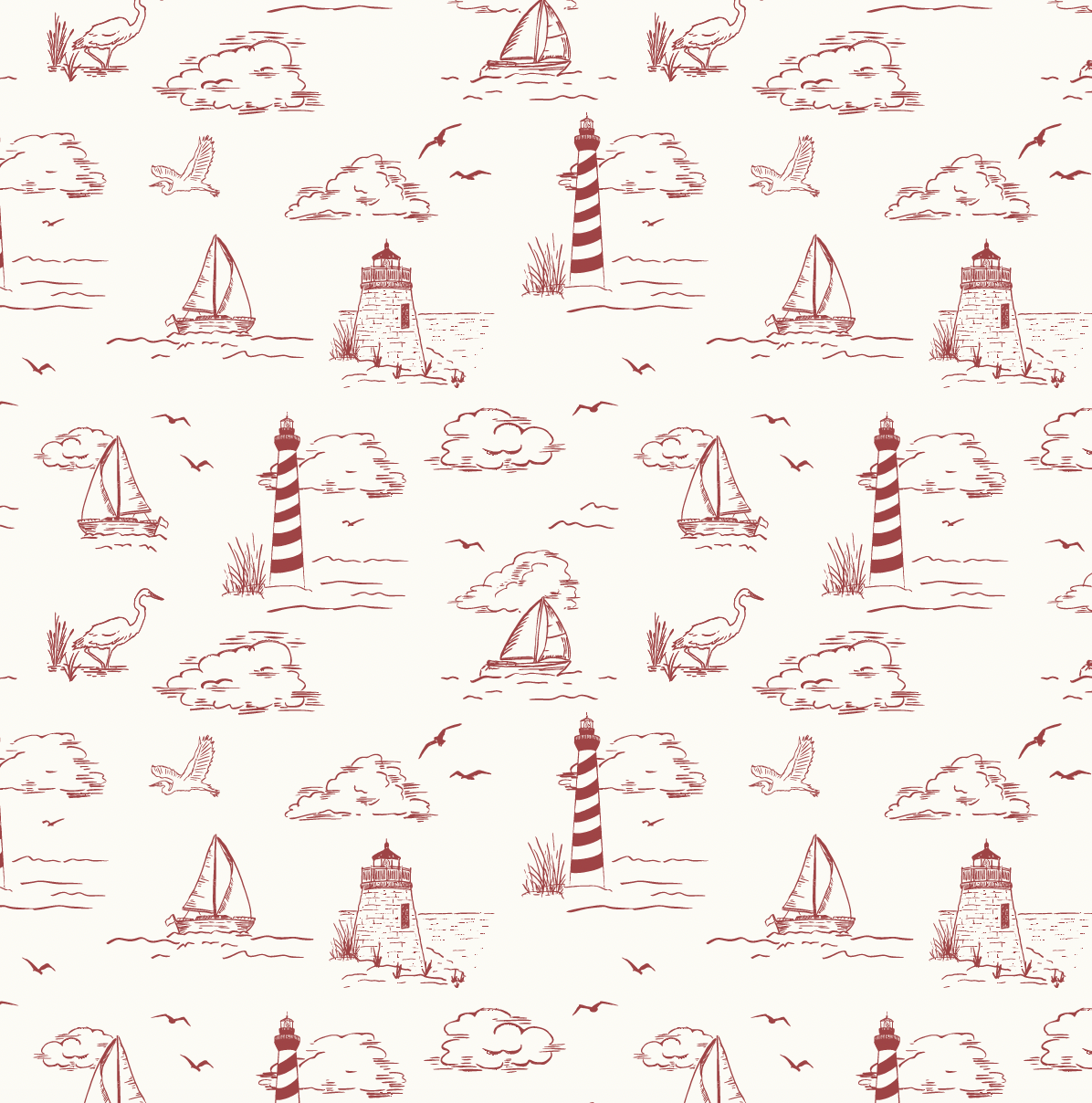 Brant Coastal Wallpaper - Traditional Nautical Design