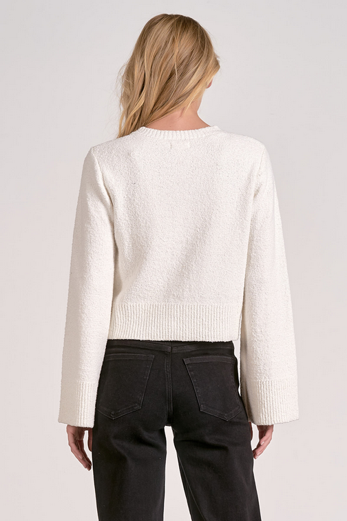 Cloudlight Cardigan in Off White - Lightweight Cotton Blend Layer