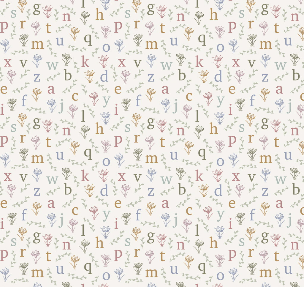 Lenny Removable Wallpaper - Off-White & Muted-Multicolor Nursery