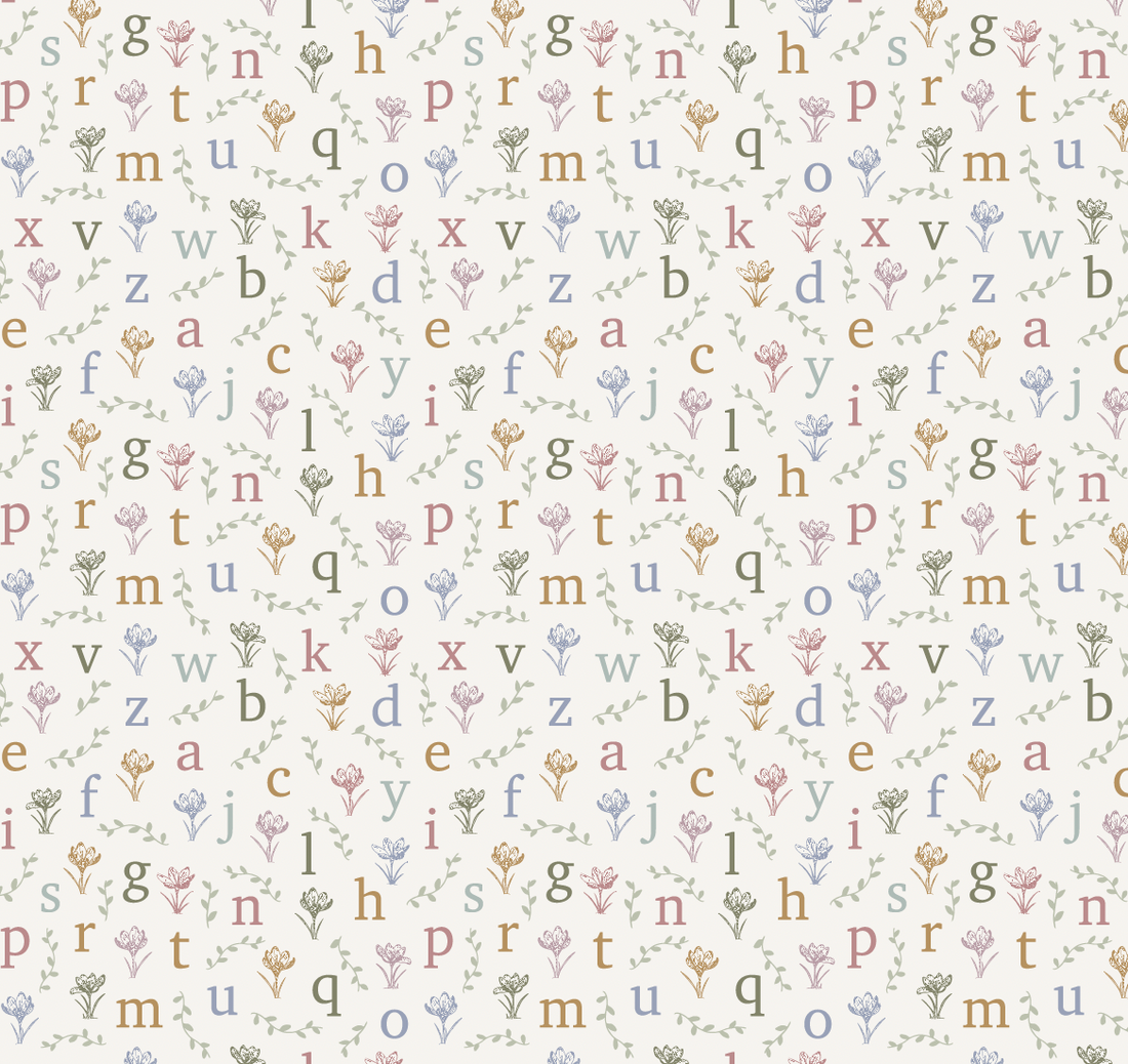 Lenny Removable Wallpaper - Off-White & Muted-Multicolor Nursery