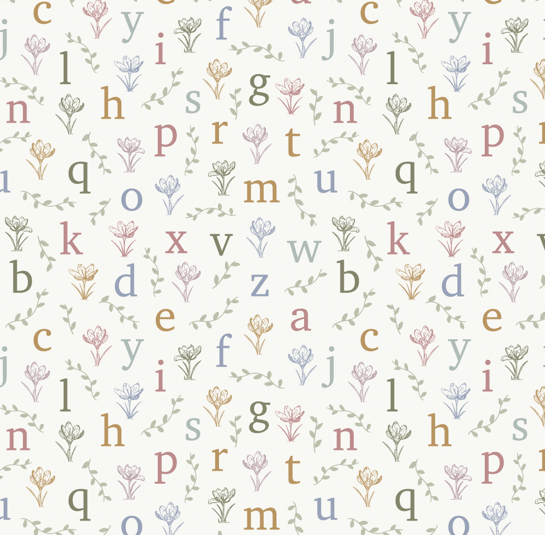 Lenny Removable Wallpaper - Off-White & Muted-Multicolor Nursery