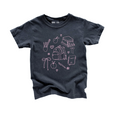 Back to School Doodles print on a soft 100% cotton unisex tee.