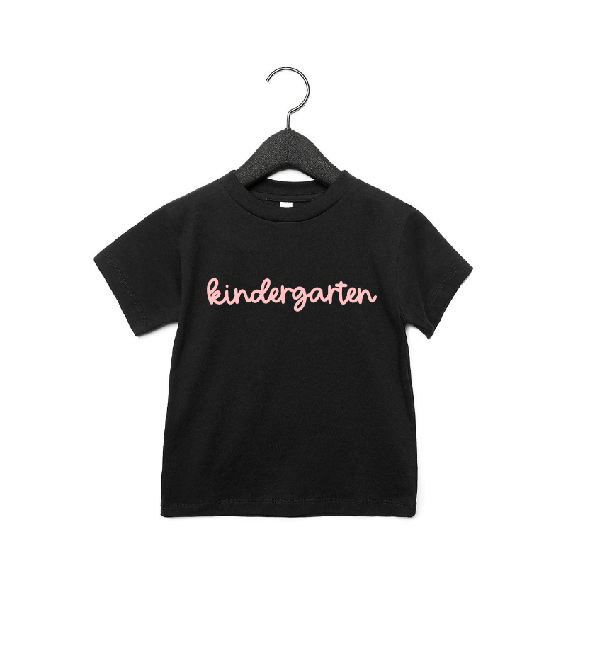 Kindergarten Girly Tee - Soft Cotton Back-to-School Top