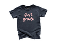 First Grade Girly cotton t-shirt in solid colors for back-to-school