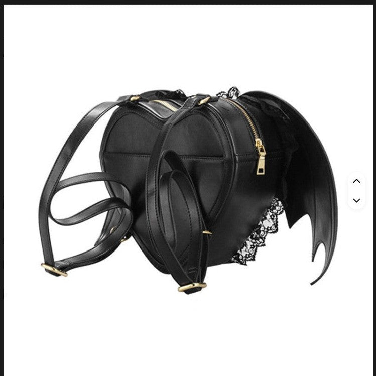 Gothic Bat Wing Faux Leather Backpack for Alternative Style