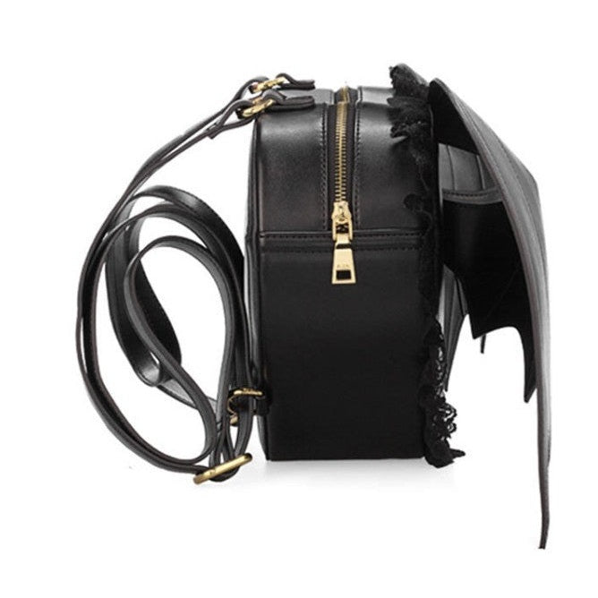 Gothic Bat Wing Faux Leather Backpack for Alternative Style