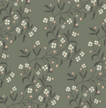 Rainey Floral Botanical Wallpaper in Sage Green and Dusty Pink