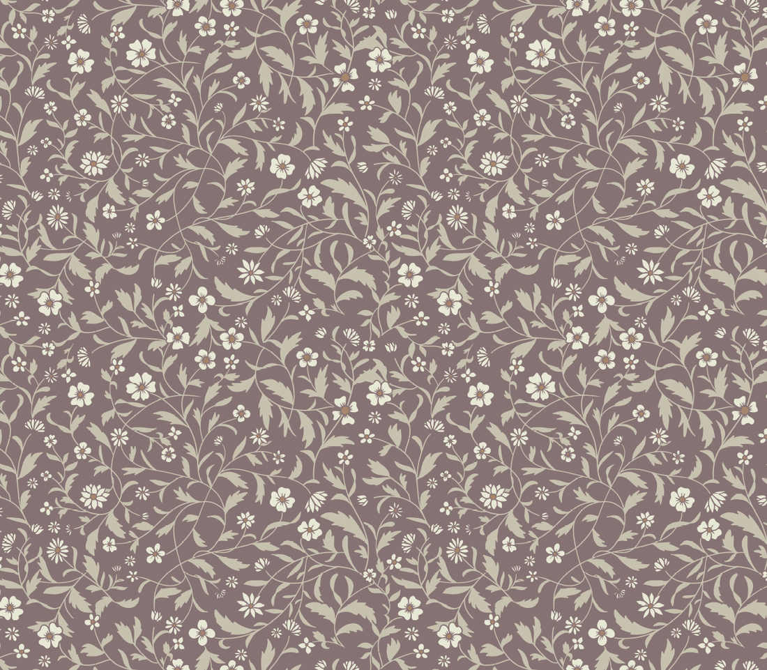 Vallie Floral Wallpaper - Sage Green, Off-White & Beige