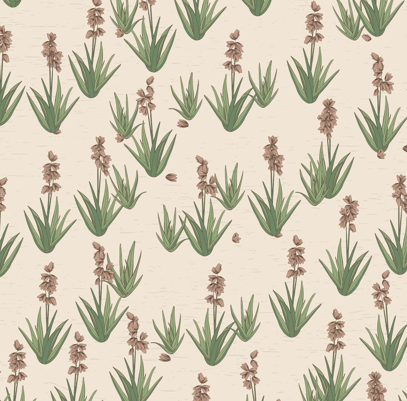 Yucca Floral Removable Wallpaper in Sage and Mauve