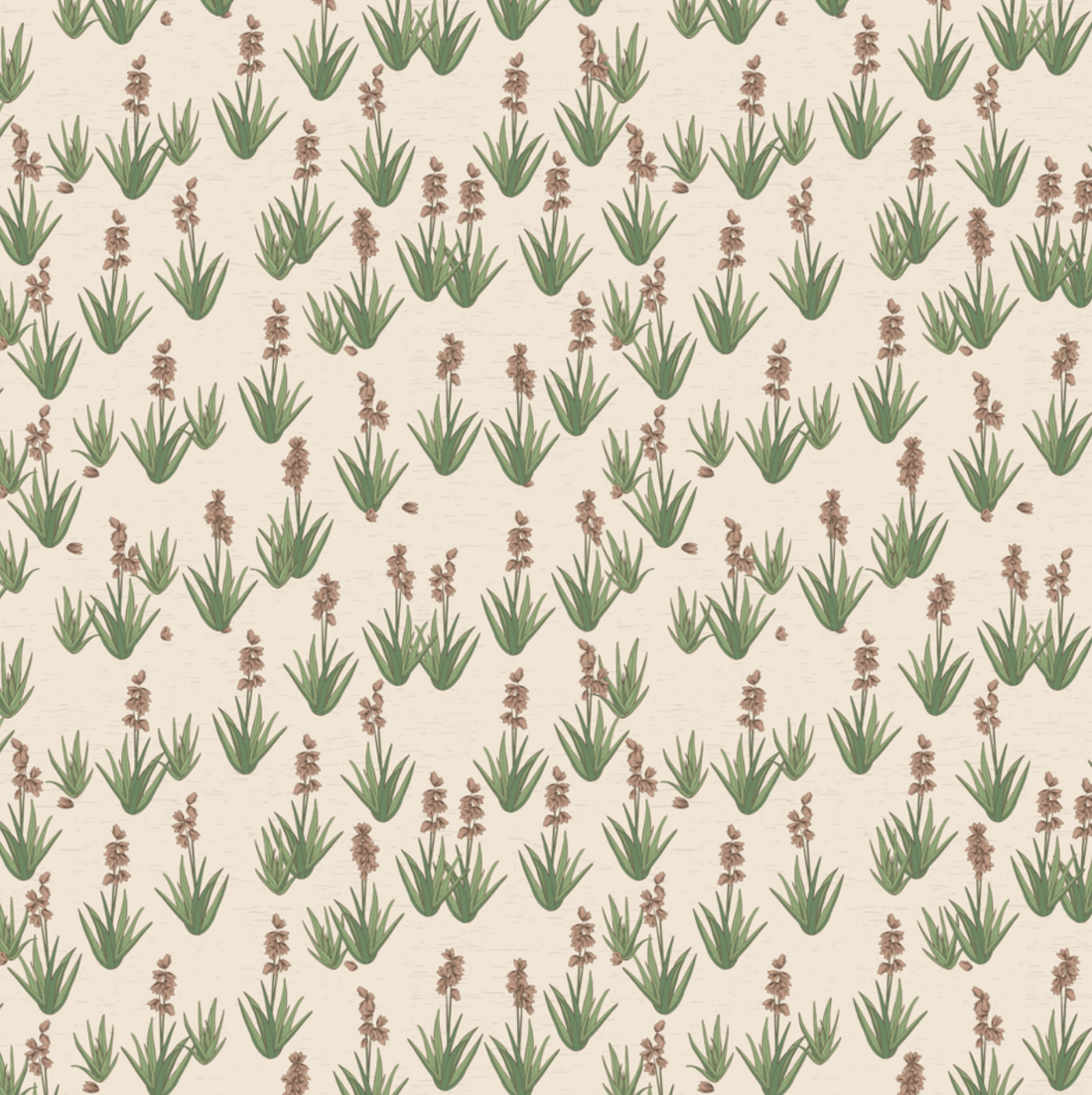 Yucca Floral Removable Wallpaper in Sage and Mauve