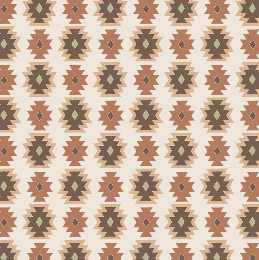 Phoenix Geometric Removable Wallpaper in Beige, Terracotta & Brown