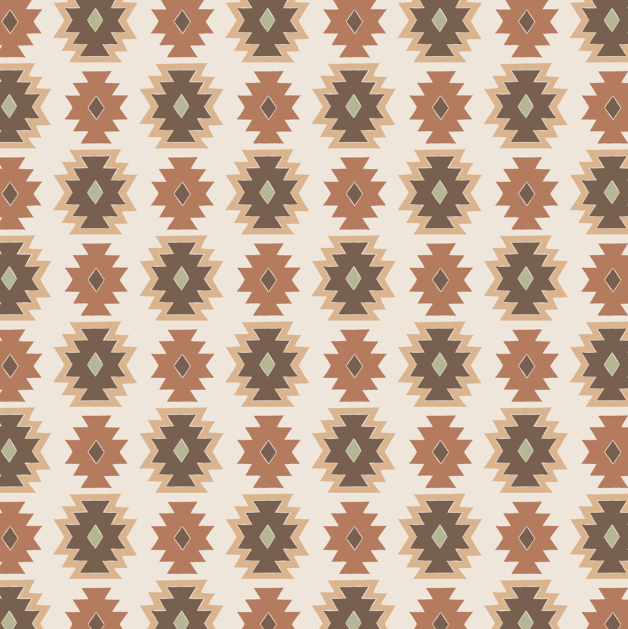 Phoenix Geometric Removable Wallpaper in Beige, Terracotta & Brown