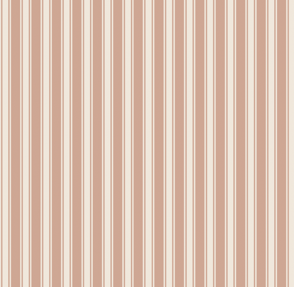 Abilene Striped Removable Wallpaper in Dusty-Rose & Cream