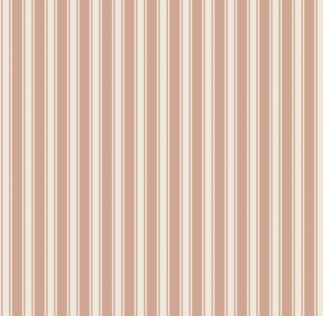 Abilene Striped Removable Wallpaper in Dusty-Rose & Cream