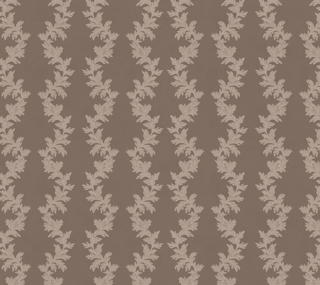 Linden Traditional Transitional Wallpaper in Grey and Taupe