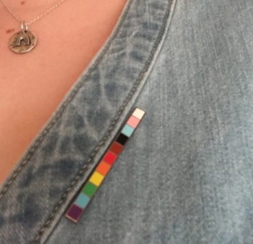 Progress Pride Flag Brooch – Inclusive LGBTQ+ Pin