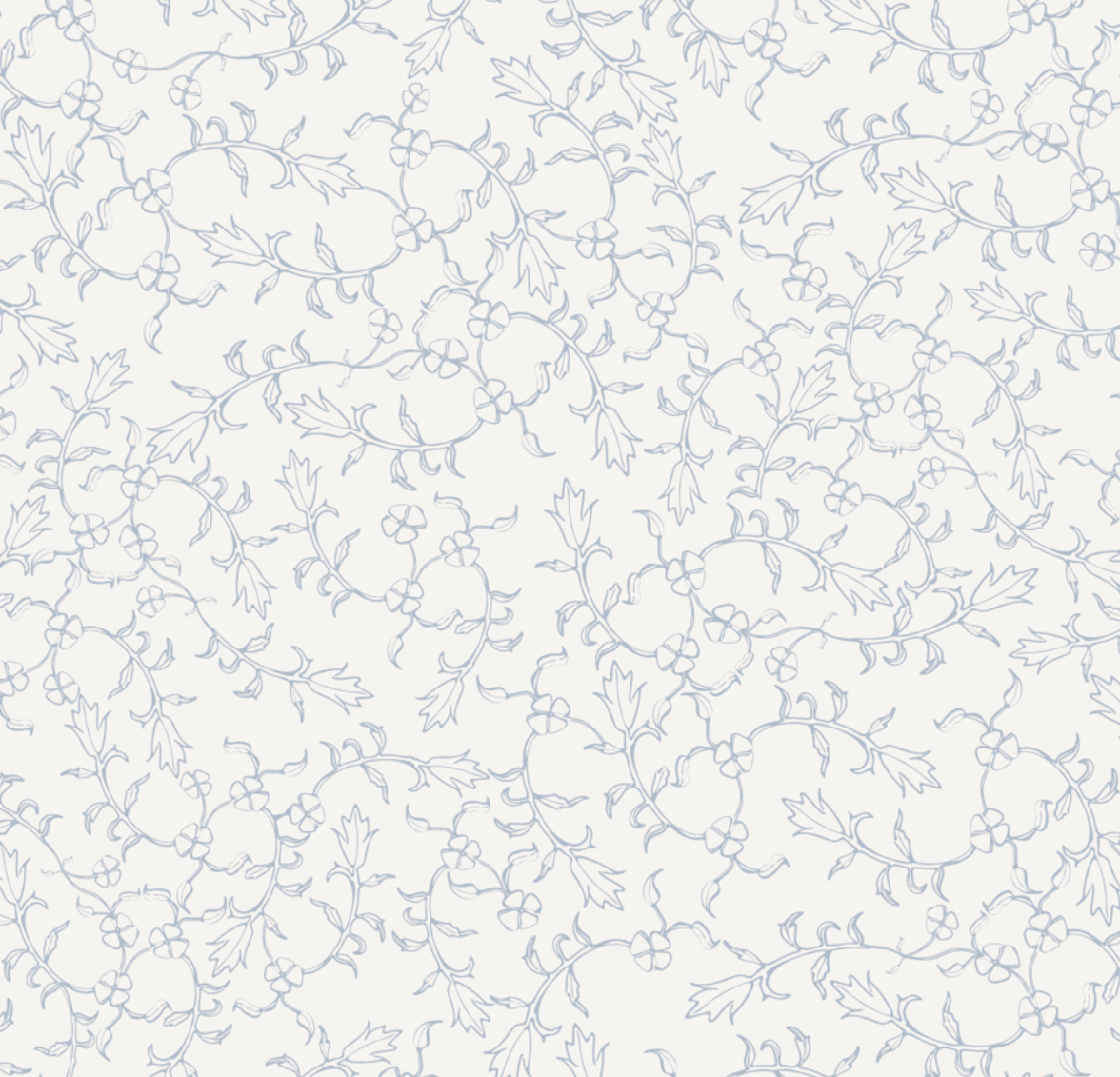 Maeva Floral Wallpaper in Beige, Blue-Gray and Off-White