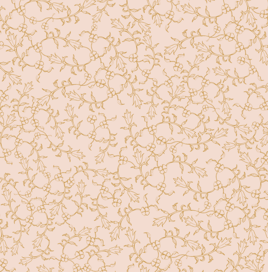 Maeva Floral Wallpaper in Beige, Blue-Gray and Off-White