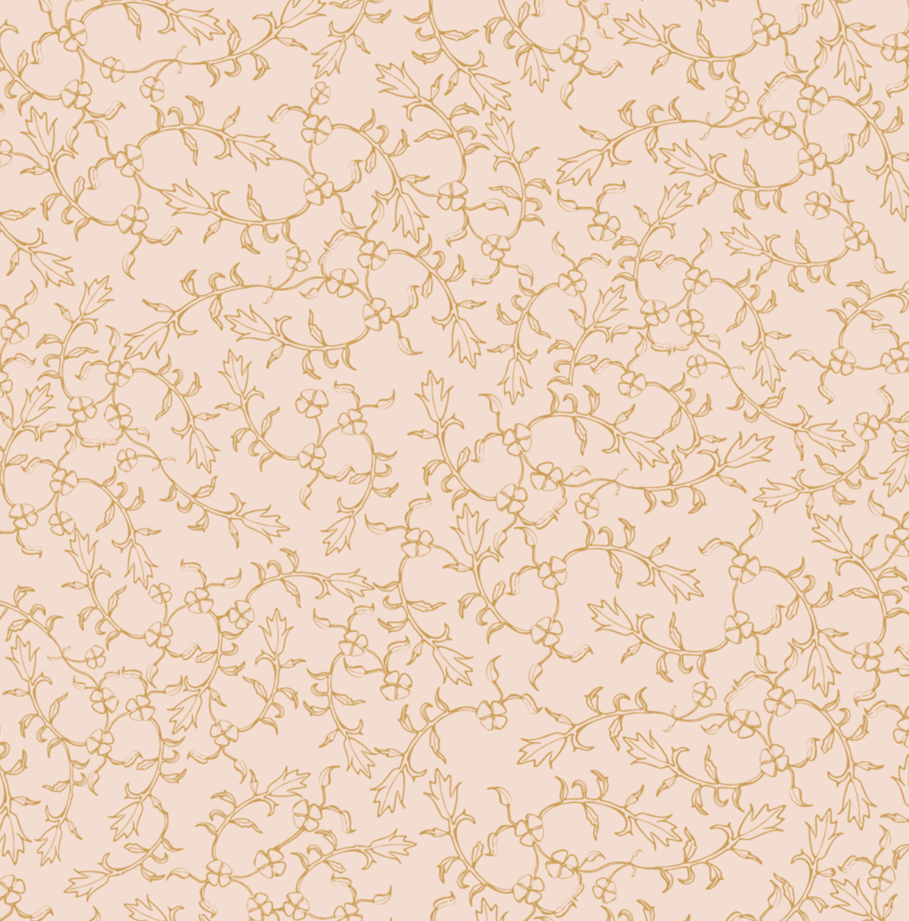 Maeva Floral Wallpaper in Beige, Blue-Gray and Off-White