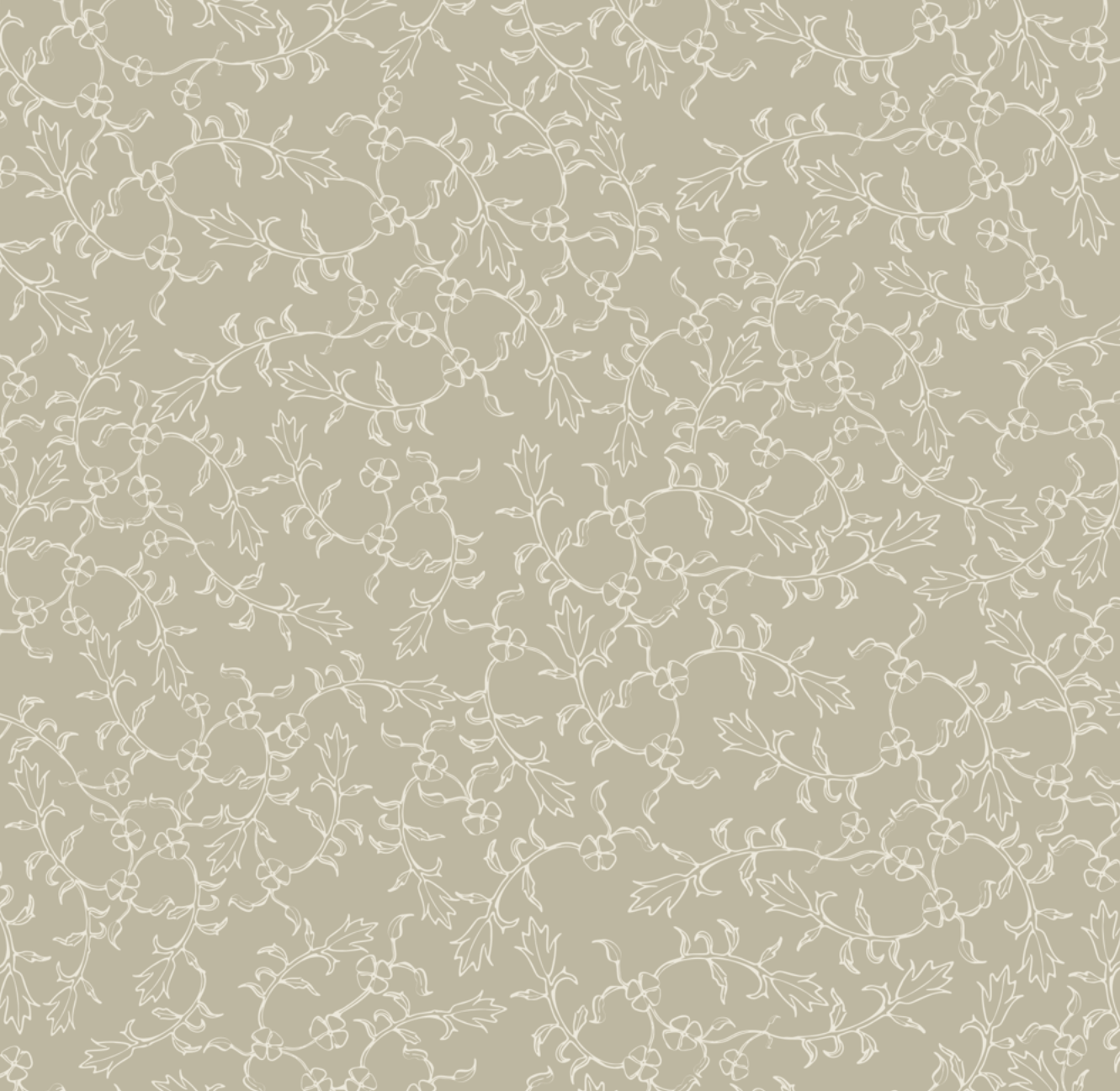 Maeva Floral Wallpaper in Beige, Blue-Gray and Off-White