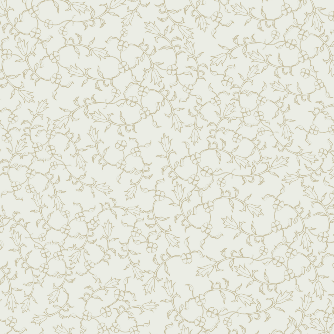 Maeva Floral Wallpaper in Beige, Blue-Gray and Off-White