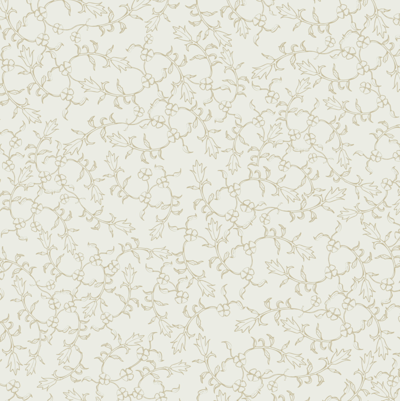 Maeva Floral Wallpaper in Beige, Blue-Gray and Off-White