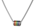 🌈 Pride Barrel Necklace – Stainless Steel LGBTQ+ Jewelry (Silver Tone or Black Tone)
