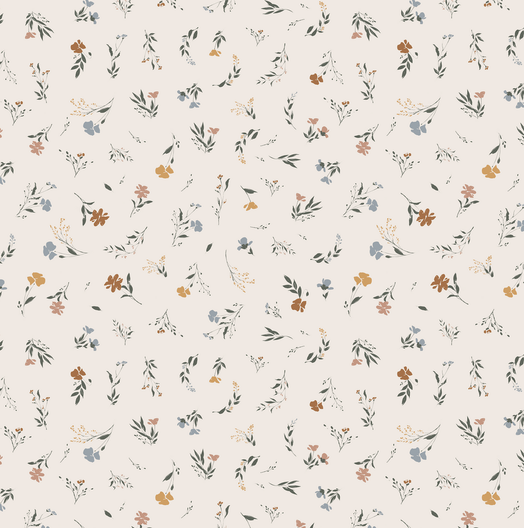 Fleurs Wallpaper Decorative Floral Print for Nursery and Home